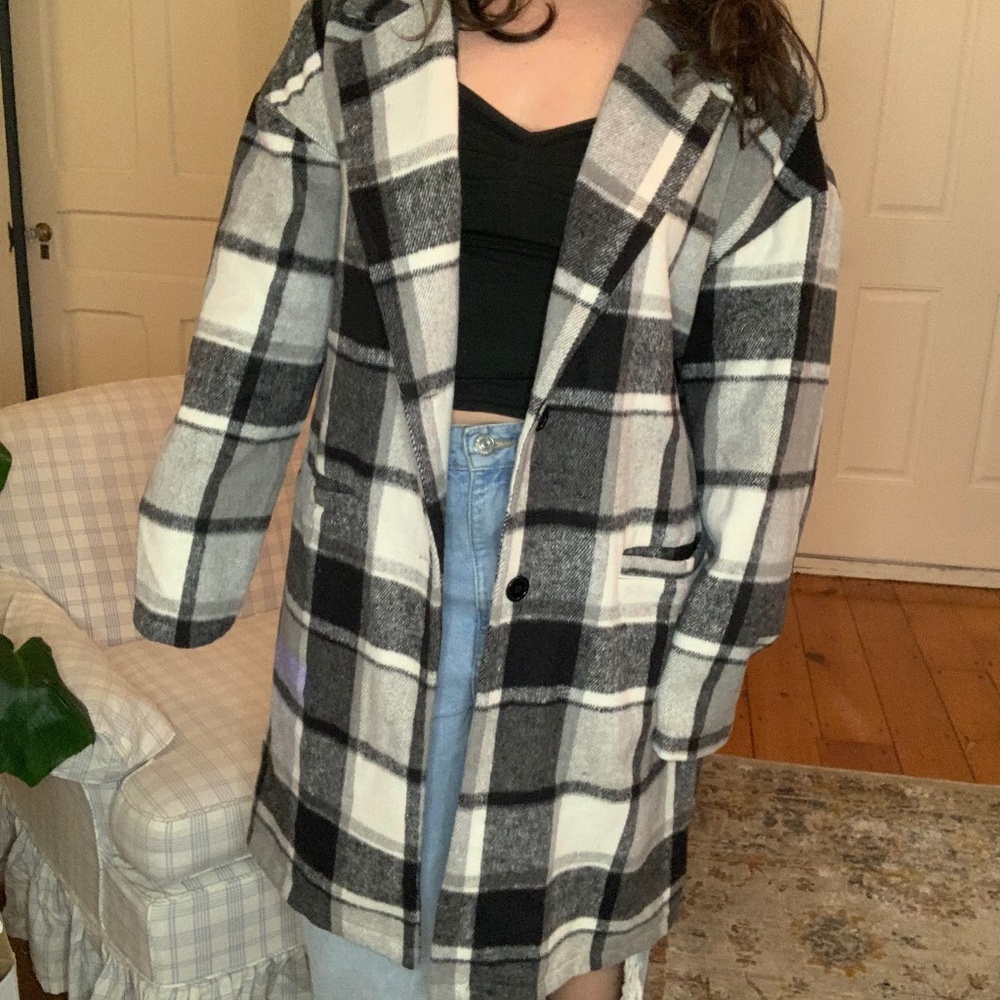 PRETTYGARDEN Plaid Warm Jacket
